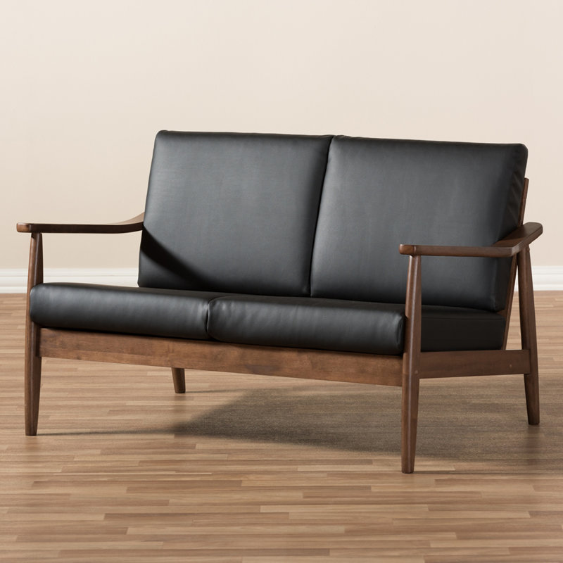 Drogin 50'' Faux Leather Loveseat