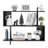 Batravil Floating Geometric Kilter Three-Level Square Accent Shelf-1834662635