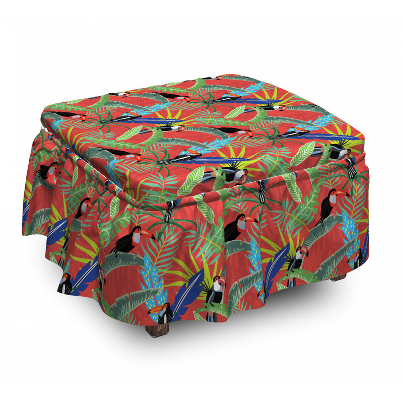 Box Cushion Ottoman Slipcover
