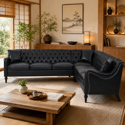 Faux Leather Sofa