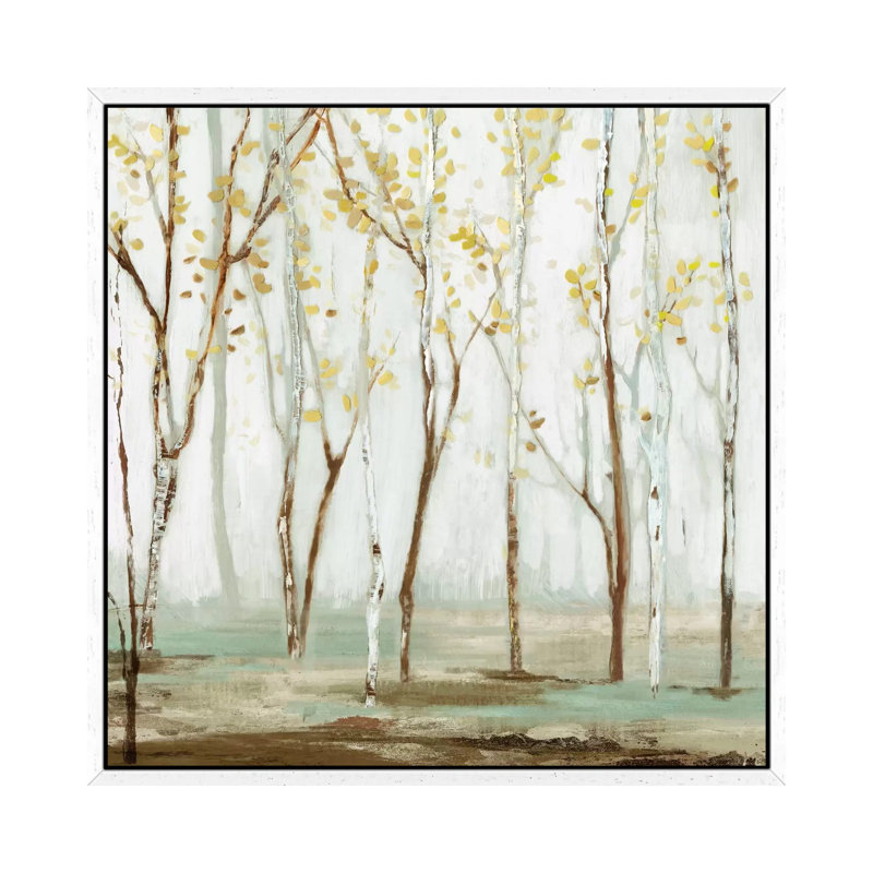 White On White Landscape by Allison Pearce - Painting on Canvas, White Framed Canvas, 93.98 cm H x 93.98 cm W