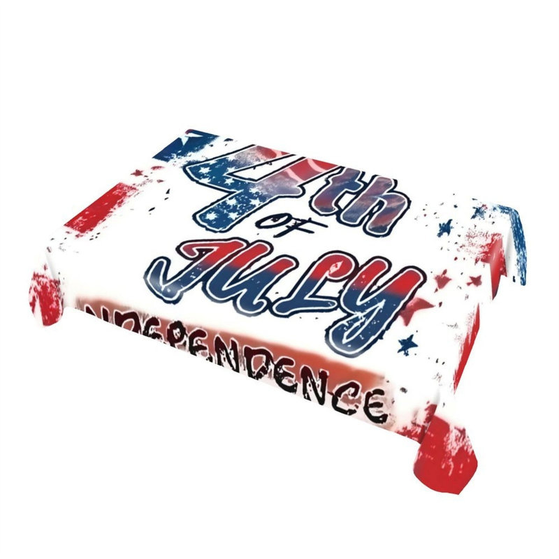 Retro 4th of July Tablecloth 60 x 120 inch Independence Day for Patriotic Home Decor