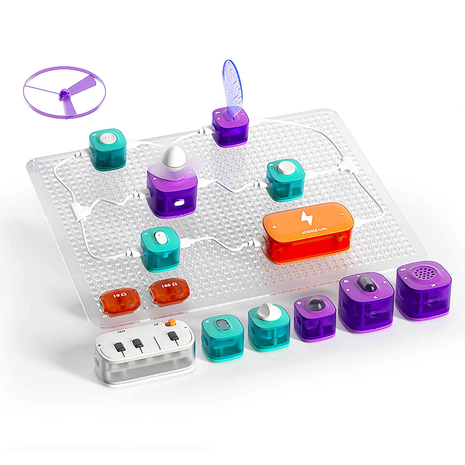 Circuit Learning Kit - Physical Science Experiment Box With Storage Case For STEM Education & Home Learning