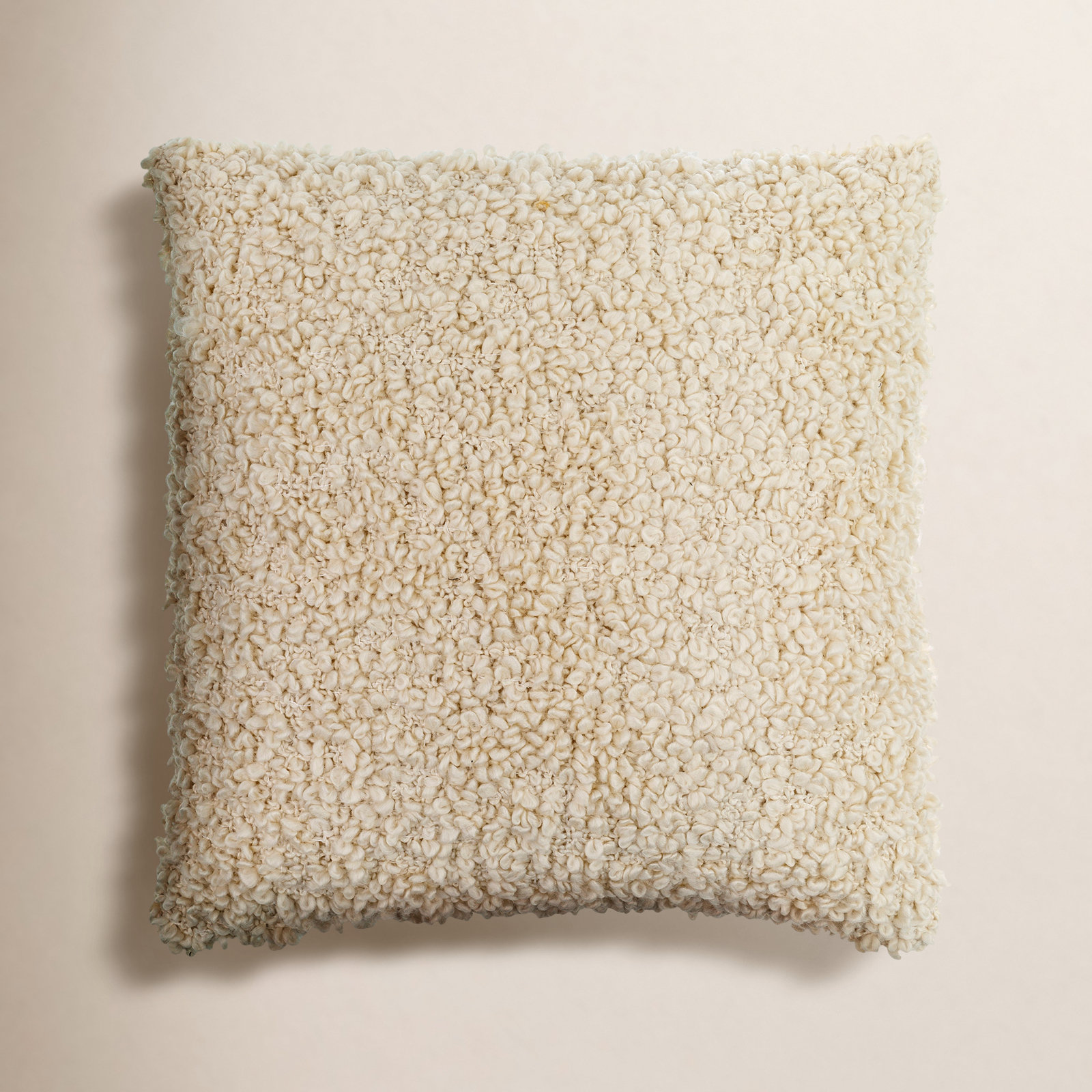 Anella Throw Square, 20"H x 20"W, Cream, Down