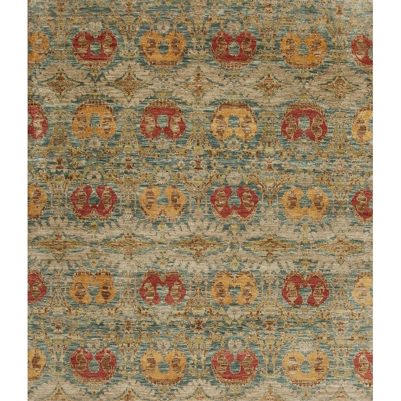 Vogue Hand Knotted Wool Area Rug, Rectangle 6' x 9'