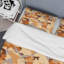 Trendy orange camouflage - ensemble de housse de couette abstrait - microfibre de polyester