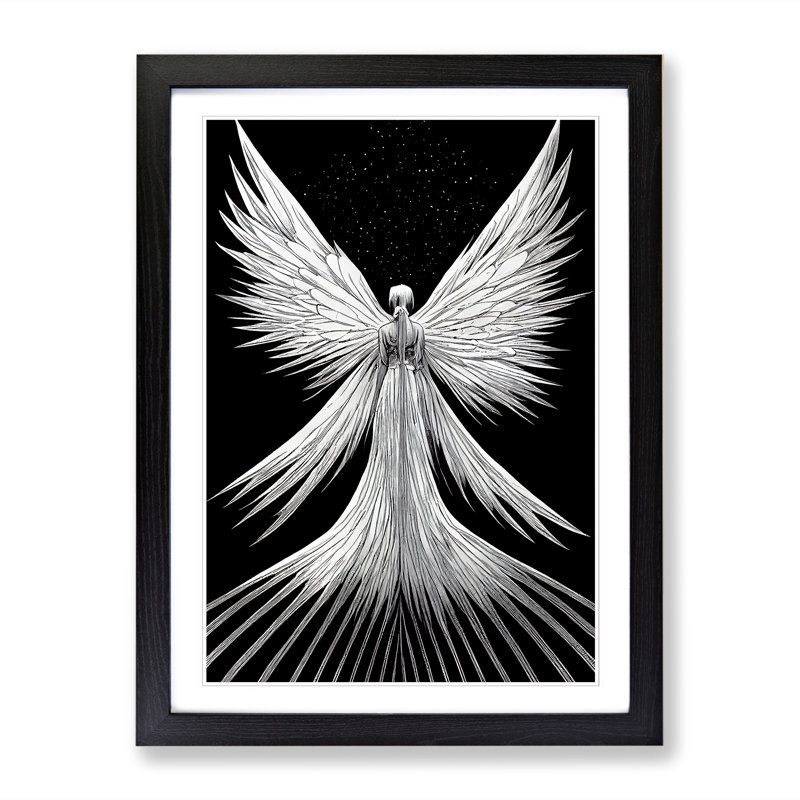 Unique Angel Vol.2 - Wall Art, Black, 34cm H x 25cm W x 2cm D