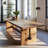 Modern Style Solid Wood Rectangular Dining Table-656295772