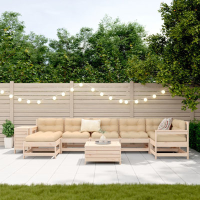 66cm Wide Straight Wood Patio Sofa