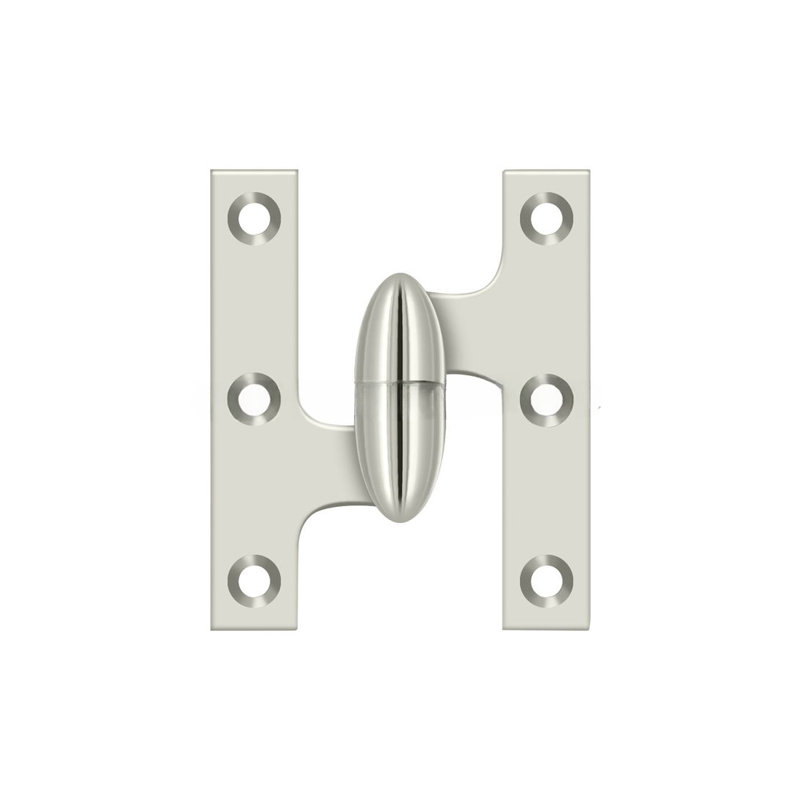 Butt Bearing Hinge, Polished Nickel
