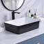 Lavabo vasque rectangulaire en céramique noir mat 19 po x 14,7 po Davivy