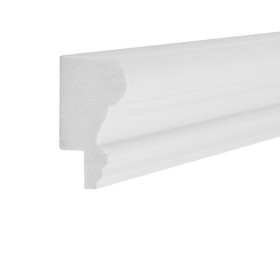 1 in x 1-3/4 in x 96 in Recycled Polystyrene Cap Moulding Pro Pack 64 LF