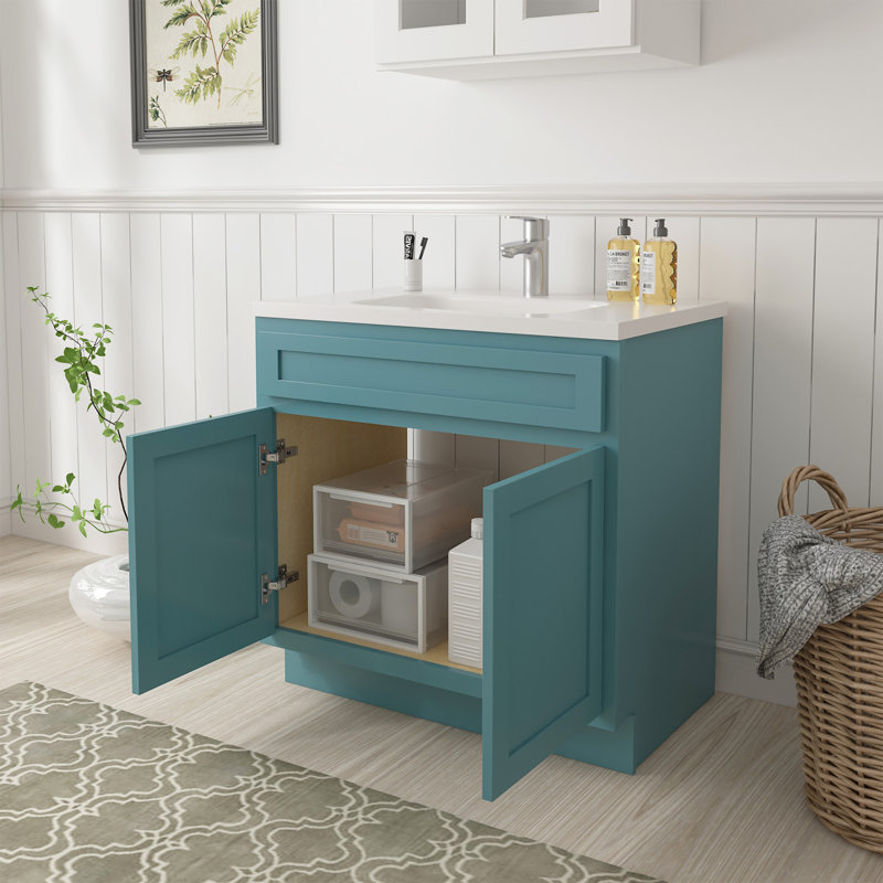Meuble-lavabo simple 33 po, Vert