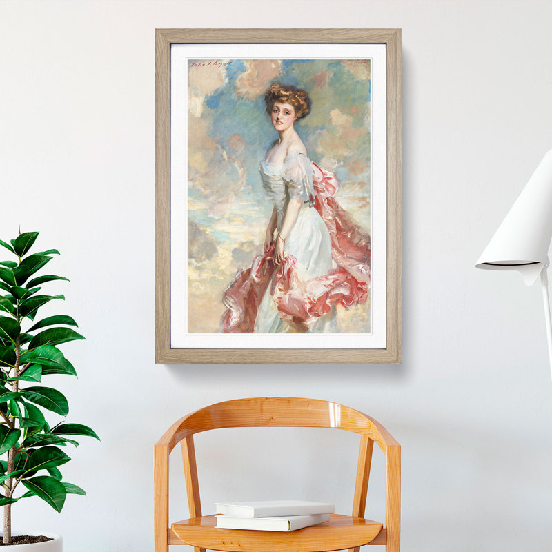 Miss Grace Woodhouse by John Singer Sargent - Picture Frame Painting, 48cm H x 36cm W x 2cm D, Oak
