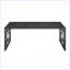 Ensemble de tables basses 3 pièces Modern avec plateau en verre trempé à imprimé marbre Base en métal noir, facile à nettoyer
