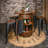 Whiskey Barrel Pub Table with 36" Solid Oak Top Handmade Rustic Bar Table Crafted by Family-Owned Mystic Barrels