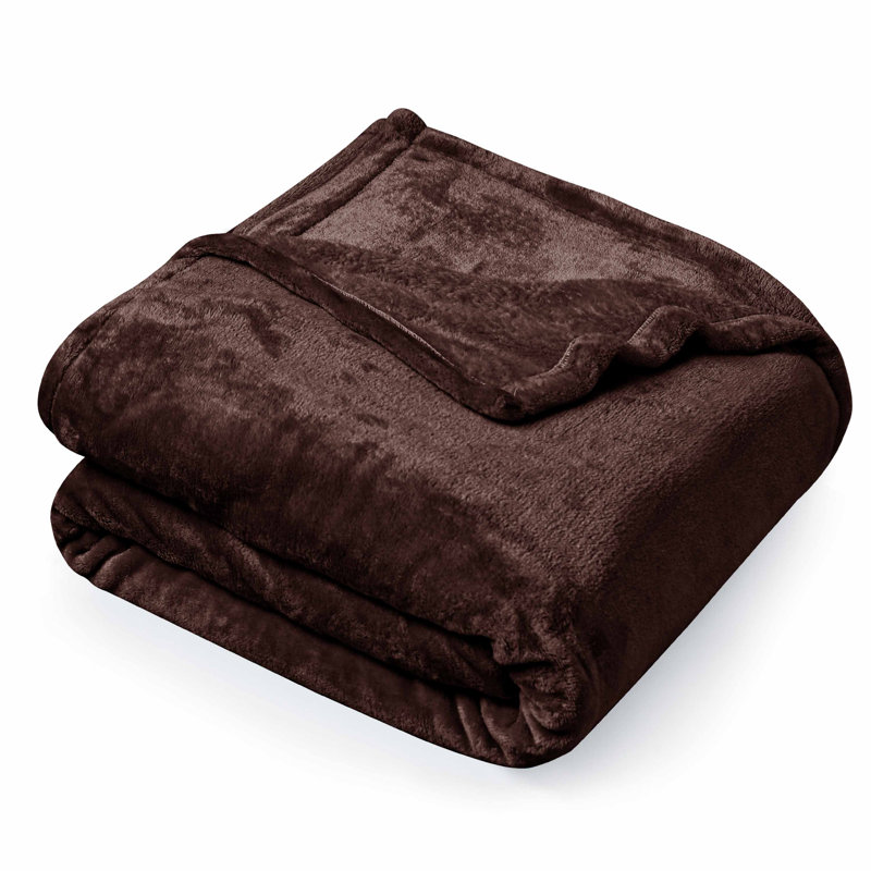 Emmitsburg Plain Weave / Muslin Throw Blanket, 150cm W x 200cm L, Chocolate
