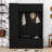 Hall Tree with 6 Cabinets, Adjustable Shelf and  Coat Hooks-205782591