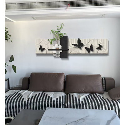 Modern Minimalist Hydroponic Green Plants Sandstone Wall Decoration