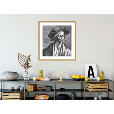 Portrait de Joachim Patinir par Albrecht Dürer, impression giclée sur cadre