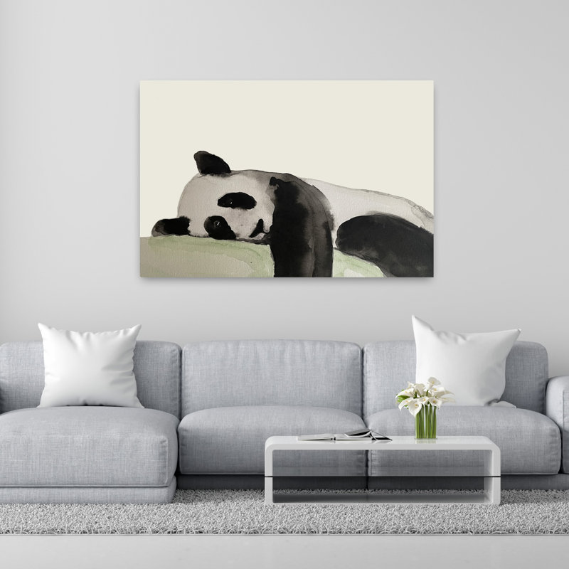 Art contemporain, art panda contemporain, H 40 po x l 60 po
