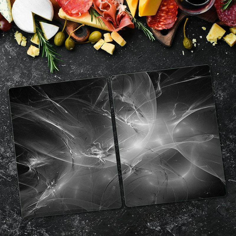 Buckleys Tempered Glass Waves Chopping Board, 52cm x 30cm
