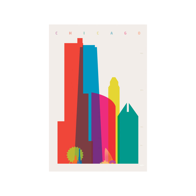 Chicago by Yoni Alter - Print on Canvas, Wrapped Canvas, 66.04 cm H x 45.72 cm W x 1.91 cm D