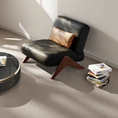 Modern simple sponge solid wood leisure chair