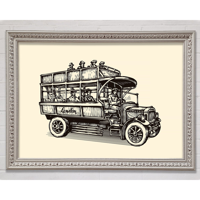 Retro Site Seeing - Single Picture Frame Print, 84.1cm H x 118.9cm W x 3cm D