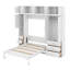 Lit escamotable double avec casiers et armoires