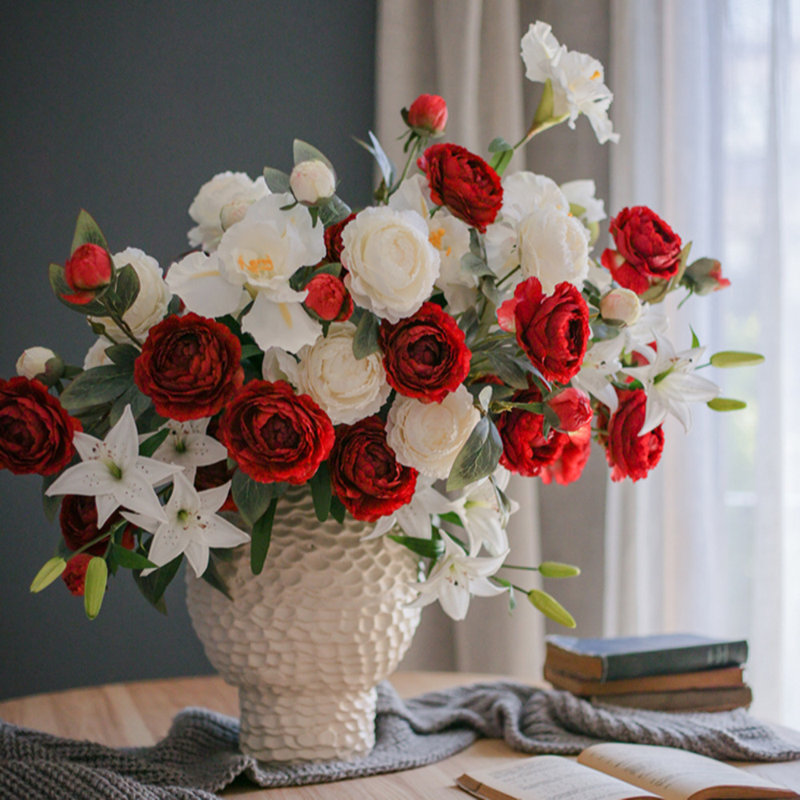 Tige de pivoine, Rose