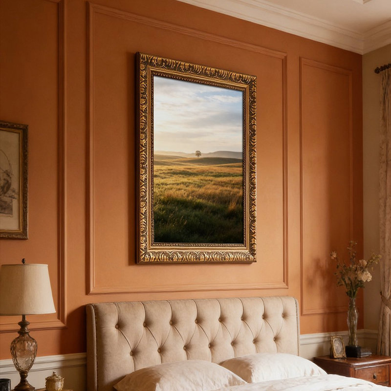 Cadre doré doré Golden GrasslandOrnate, L 20 po x l 30 po