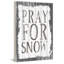 «Pray for Snow», reproduction d'art textuel sur bois-26009279
