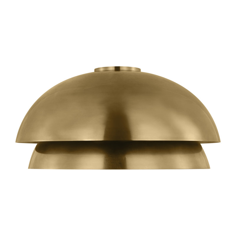 Shanti 1 - Light LED Flush Mount, Natural Brass