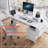 47.3" Computer Desk with power outlet,Monitor Stands,Shelves, Office Desk/Writing Table/Gaming desk With drawers,Large Side Pocket and Hooks,Easy to Assemble,Frame stability Reversible-927279003