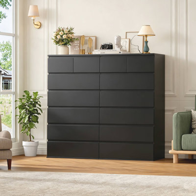 23.6" W 7-Drawer Dresser, Set of 2