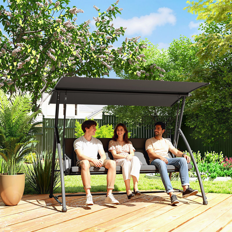 3 Person Porch Swing with Canopy
