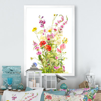 Bouquet de fleurs de la forêt en fleurs - œuvre d'art traditionnelle sur toile