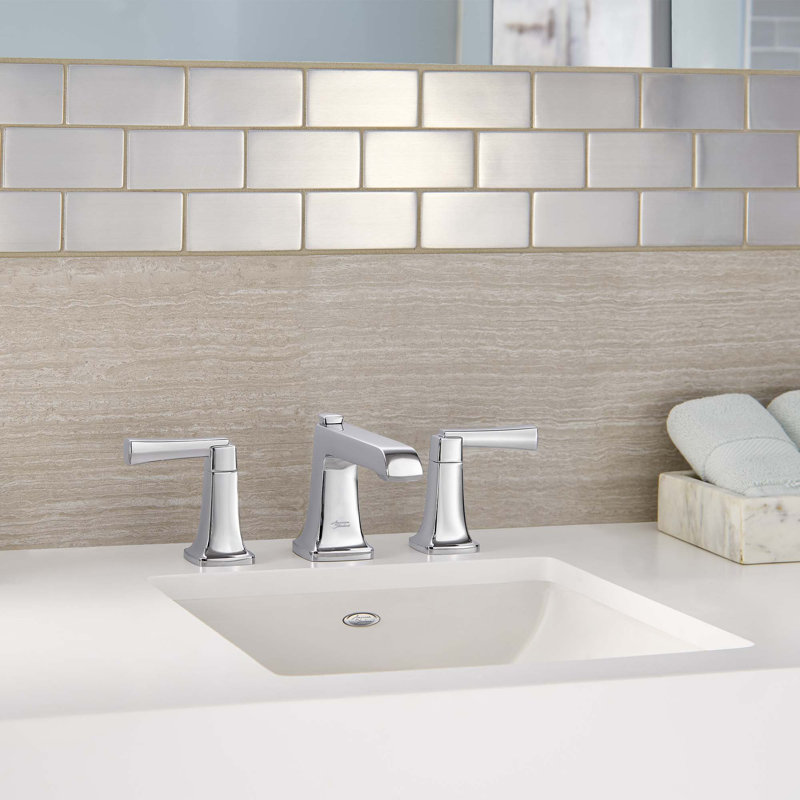 Townsend Widespread 2-handle Bathroom Faucet with Drain Assembly, Polished Chrome