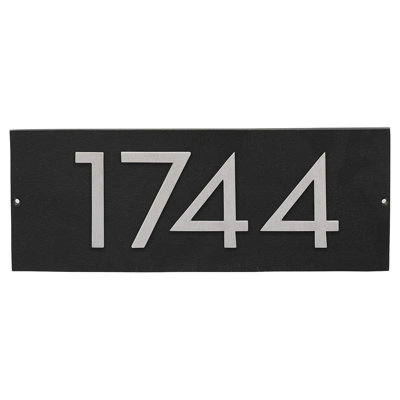 Floating Modern 6" Number Horizontal Address Plaque (4 Characters)