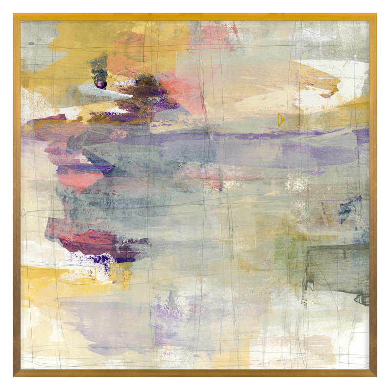 «Layered Motion 1» par Maeve Harris - impression d'un cadre photo sur papier, Encadrement doré, H 36 po x l 36 po
