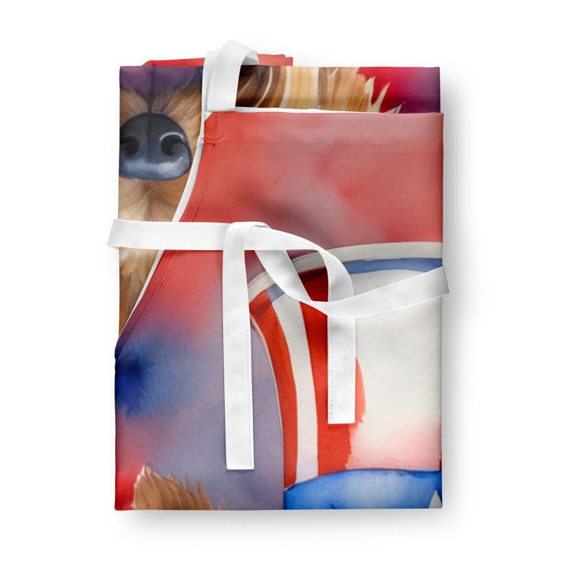 Patriotic American Apron, Norwich Terrier