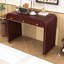 Bureau de coiffeuse avec miroir, 2 tiroirs et rangement caché-1004471067