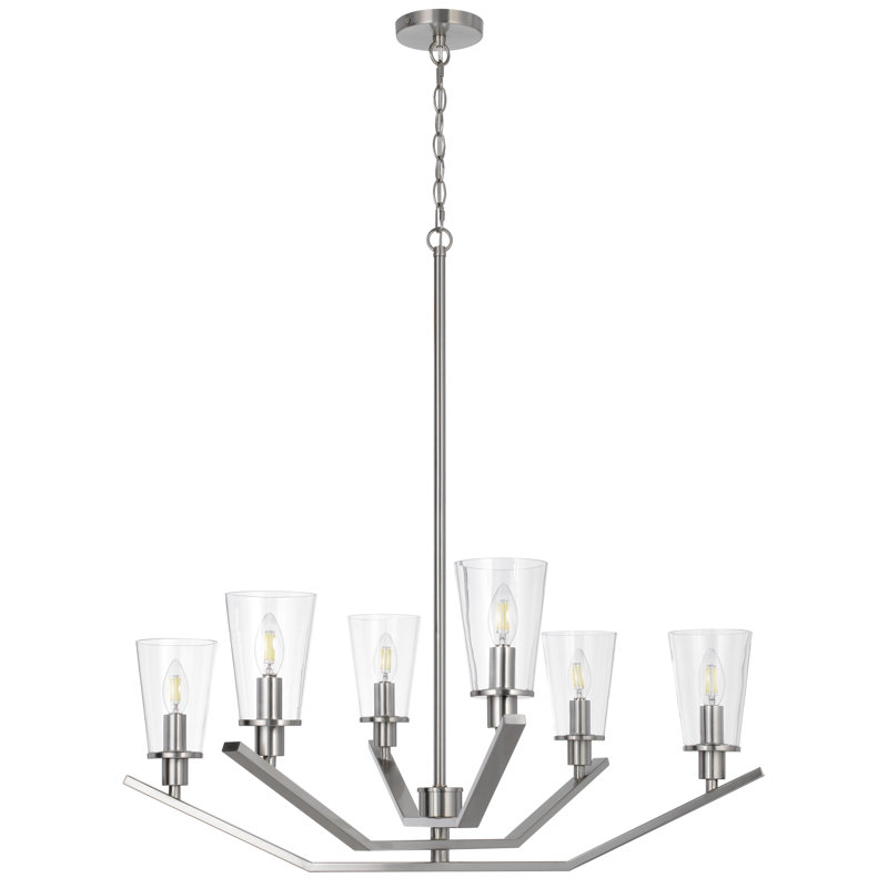Lustre en métal 6 lumières Vireo