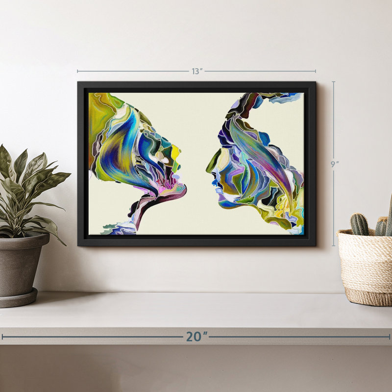 " Abstract Couple Canvas Print ", 9" H x 13" W