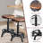 SET OF 3,Bar Table (30.31"-35.43") & 2 Counter Stools (17.7-24.4") Set For Pub Kitchen(Desktop Dia23.6”)