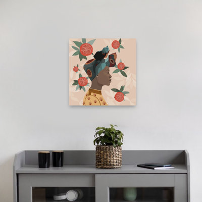 Pomegranate Dreams Abstract Colorful Contemporary Fruit Portrait Wall Art Print