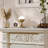 White Solid Wood Freestanding Fireplace