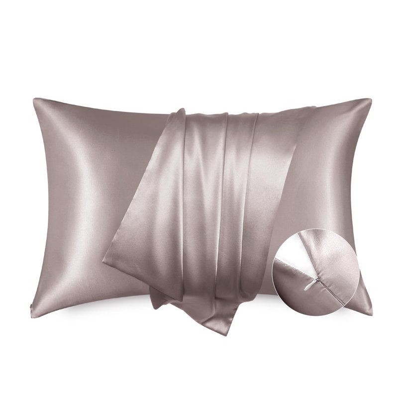 Bedsure Pillowcase With Zipper Closure, Standard, Dusty Rose