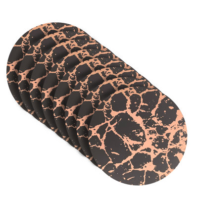 Tapis de table de salle à manger Placemats Lavable antidérapant marbre rond 15 x 15